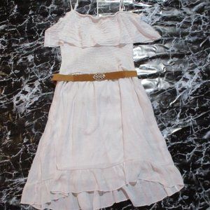 White Off The Shoulder Midi Dress